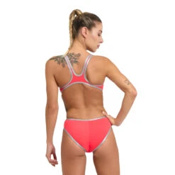 Maillot De Bain Femme Arena One Biglogo Red Silver -Boutique Natation maillot de bain femme arena one biglogo red 5