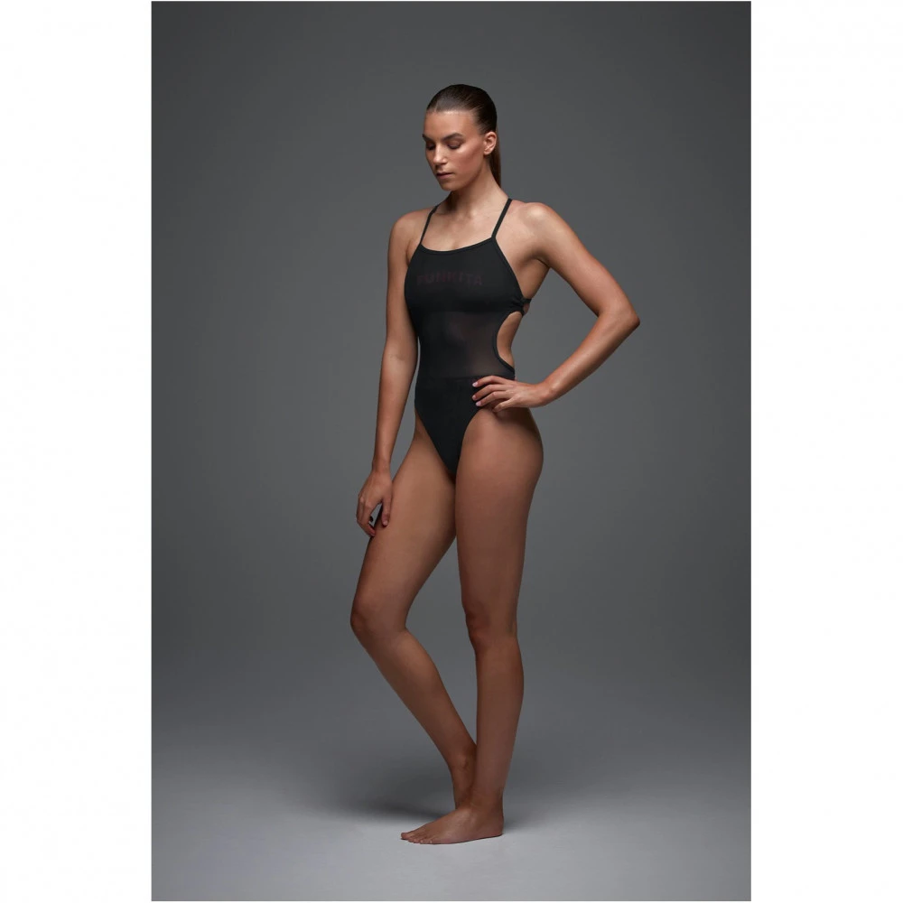 FUNKITA Maillot De Bain Femme Banded Mesh Up Still Black 5 FUNKITA Maillot De Bain Femme Banded Mesh Up Still Black – Image 3