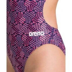 Arena Maillot De Bain Femme Kikko Challenge Back Navy Multi Red -Boutique Natation maillot de bain femme kikko challenge back navy multi red 4