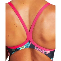 Arena Maillot De Bain Femme Light Drop Crazy Skulls Carnival Black Freak Rose -Boutique Natation maillot de bain femme light drop crazy skulls carnival black freak rose 6