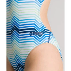 Arena Maillot De Bain Femme Multicolor Stripes Navy Multi -Boutique Natation maillot de bain femme multicolor stripes navy multi 2