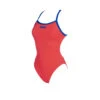 Arena Maillot De Bain Femme - Solid Light Tech - Fluo Red Neon Blue -Boutique Natation maillot de bain femme solid light tech fluo red neon blue
