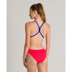 Arena Maillot De Bain Femme - Solid Light Tech - Fluo Red Neon Blue -Boutique Natation maillot de bain femme solid light tech fluo red neon blue 3