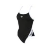Arena Maillot De Bain Femme Team Stripe Black White -Boutique Natation maillot de bain femme team stripe black white
