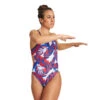 Arena Maillot De Bain Femme - Tropicals Challenge Back One Piece Navy Red Multi -Boutique Natation maillot de bain femme tropicals challenge black one piece