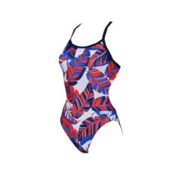 Arena Maillot De Bain Femme - Tropicals Challenge Back One Piece Navy Red Multi -Boutique Natation maillot de bain femme tropicals challenge black one piece 5