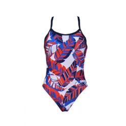 Arena Maillot De Bain Femme - Tropicals Challenge Back One Piece Navy Red Multi -Boutique Natation maillot de bain femme tropicals challenge black one piece 6