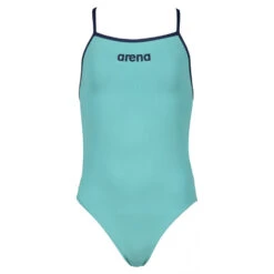 Arena Maillot De Bain Fille - Solid Light Tech Junior Mint Navy -Boutique Natation maillot de bain fille solid light tech junior mint navy 2