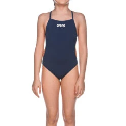 Arena Maillot De Bain Fille - Solid Light Tech Junior Navy