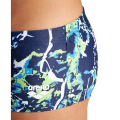 Arena Maillot De Bain Homme - Earth Texture Low Waist Short Navy Soft Green Multi -Boutique Natation maillot de bain homme earth texture low waist short navy soft green multi 2