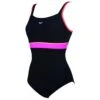 Arena Maillot De Bain Femme - Movy Wing Back Black Peonia Red Fresia -Boutique Natation movy wing back