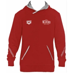 Arena Sweat Hoodie Unisexe Red ASC Béziers Natation -Boutique Natation sweat shirt homme red asc beziers natation copie copie 1