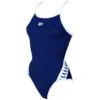 Arena Maillot De Bain Femme Team Stripe Navy White -Boutique Natation team stripe fluo navy