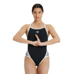 Arena Maillot De Bain Femme Team Stripe Noir -W ICONS TEAM SUPERFLY BACK ONE PIECE