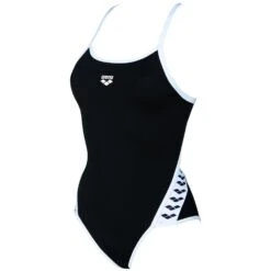 Arena Maillot De Bain Femme Team Stripe Noir -W ICONS TEAM SUPERFLY BACK ONE PIECE -Boutique Natation team stripe noir 7